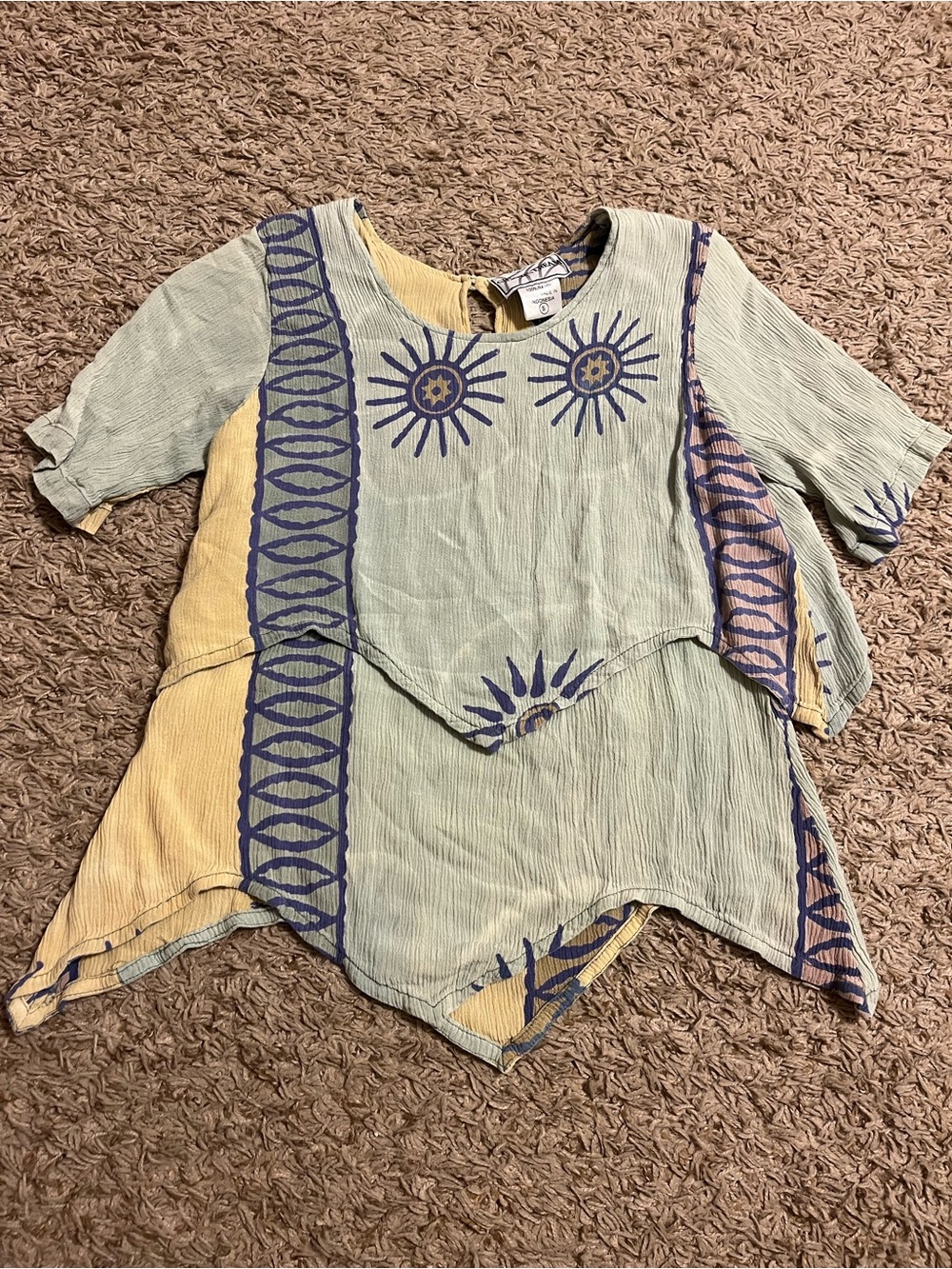 Boho Sunburst Layered Top